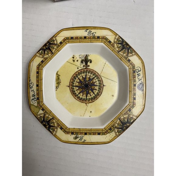 Small Wedgwood Atlas Octagonal Trinket Dish PlateBone China England 1996 - Picture 8 of 8